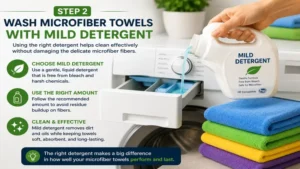 how to wash microfiber towels using mild detergent for safe and effective cleaning