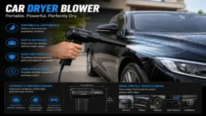 portable car dryer blower designed for lightweight and efficient vehicle drying anywhere