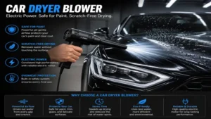 electric car dryer blower providing scratch-free drying and paint-safe airflow protection