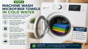 how to wash microfiber towels in cold water to protect delicate microfiber fibers