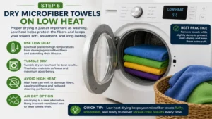 how to wash microfiber towels and dry them on low heat for best results