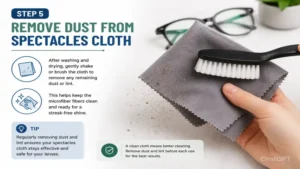 how to clean spectacles cloth by removing dust and lint for streak free lens cleaning results