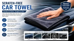 Scratch-free car towel safe for delicate automotive paint finishes