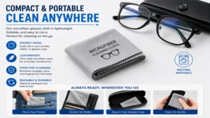 glasses cloths microfiber portable folded cloth for easy travel and everyday use
