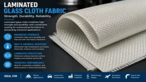 Laminated glass cloth fabric with enhanced strength and industrial durability