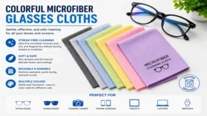 glasses cloths microfiber colorful cleaning cloths for delicate optical surfaces