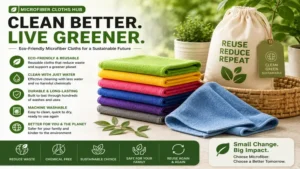 Microfiber Cloths Hub with eco-friendly reusable cloths for sustainable and chemical-free cleaning