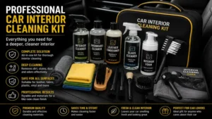 professional car interior cleaning kit with complete car interior cleaning materials set