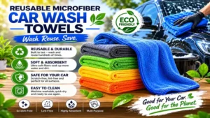 reusable car wash towels designed for long-lasting eco-friendly automotive cleaning