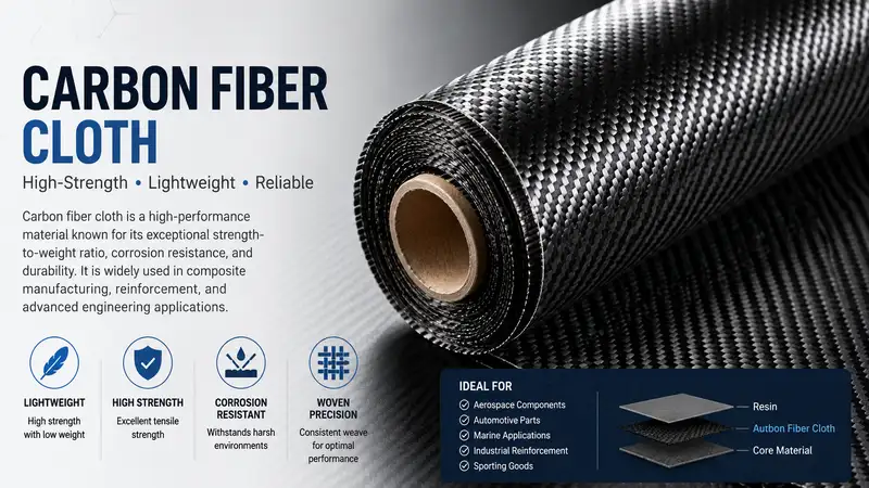 carbon fiber cloth roll used for lightweight composite manufacturing and reinforcement applications