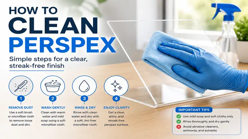 How to clean perspex safely and effectively for a clear, streak-free finish