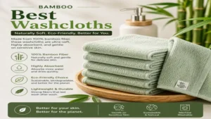 Eco-friendly bamboo best washcloths designed for sensitive skin and facial cleansing