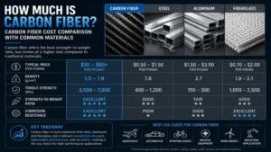 how much is carbon fiber compared with steel aluminum and fiberglass in terms of cost and performance