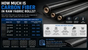 how much is carbon fiber in raw fabric rolls based on weave type weight quality and quantity ordered