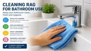 Multi-purpose cleaning rag used for cleaning bathroom sinks and surfaces