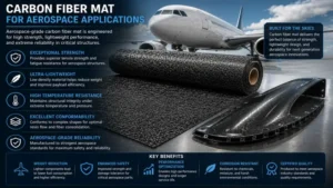 Aerospace-grade carbon fiber mat engineered for lightweight structures and superior mechanical performance.