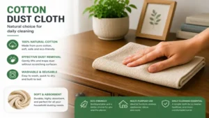Cotton dust cloth ideal for daily household dusting tasks