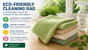 Eco-friendly cleaning rag offering a sustainable solution for home cleaning