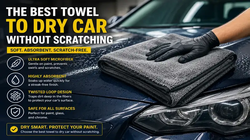 Best towel to dry car without scratching for a spotless, swirl-free finish after washing