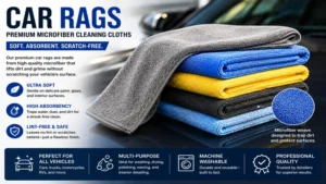 car rags made from soft microfiber for scratch-free car cleaning and detailing
