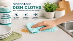 disposable dish cloths used for wiping kitchen countertops and cleaning everyday spills efficiently