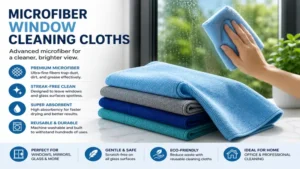 window cleaning cloths made from microfiber for effective dust and dirt removal