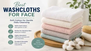 Premium cotton best washcloths for face designed for soft and gentle daily skincare