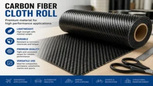 Carbon fiber cloth roll fabric prepared for lightweight structural projects
