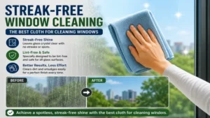 Best cloth for cleaning windows used to create a clear and streak-free finish