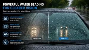 best rain repellent for windshields creating water beading for clearer driving visibility