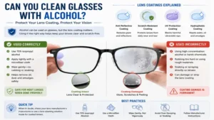Protecting anti-reflective coated lenses when considering can you clean glasses with alcohol.