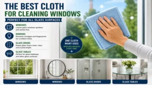 Best cloth for cleaning windows suitable for mirrors, glass doors, and household windows