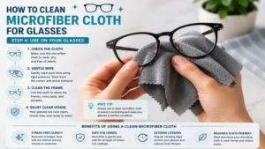 How to clean microfiber cloth for glasses to keep eyeglass lenses free from streaks and smudges