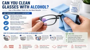 Using a microfiber cloth after learning can you clean glasses with alcohol for proper lens care.