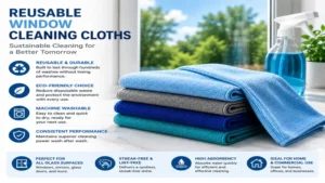 window cleaning cloths suitable for home and commercial cleaning with reusable materials