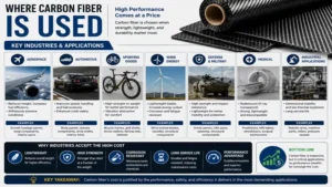 Key factors influencing how expensive is carbon fiber, including raw materials, labor, energy, and production volume.