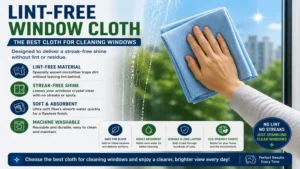 Best cloth for cleaning windows designed to reduce lint and improve glass clarity