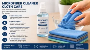 Proper use of microfiber cleaner to maintain and extend the life of microfiber cleaning cloths.