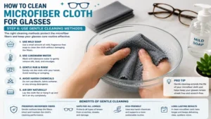 How to clean microfiber cloth for glasses using gentle cleaning methods that preserve microfiber fibers