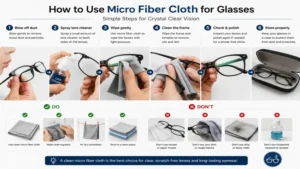 micro fiber cloth for glasses care guide explaining proper cleaning, washing, and storage for long-lasting performance.