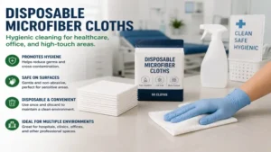 Disposable microfiber cloths helping maintain hygiene in healthcare facilities and high-touch environments