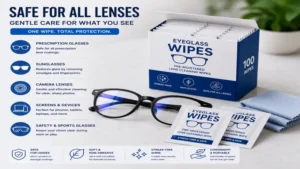 Streak-free best eyeglass wipes removing dust, fingerprints, and oil for crystal-clear vision.