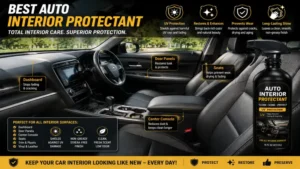 Best auto interior protectant maintaining a spotless car interior with lasting UV protection and shine.