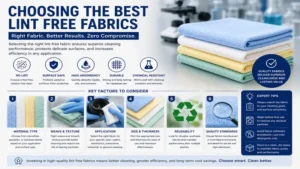 Guide to choosing the best lint free fabrics for professional and household cleaning