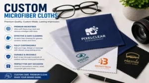 Custom microfiber cloths made from premium materials for effective cleaning and long-lasting durability