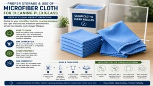 microfiber cloth for cleaning plexiglass delivering a streak-free, lint-free finish on acrylic surfaces
