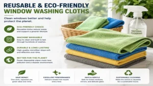 Reusable window washing cloths designed for eco-friendly and long-lasting everyday cleaning