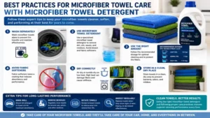 Best practices for microfiber towel care with microfiber towel detergent for long-lasting performance