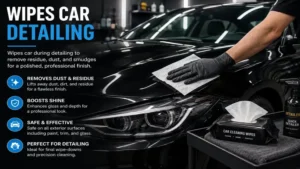 Wipes car during detailing to remove residue, improve gloss, and achieve a professional-quality finish.